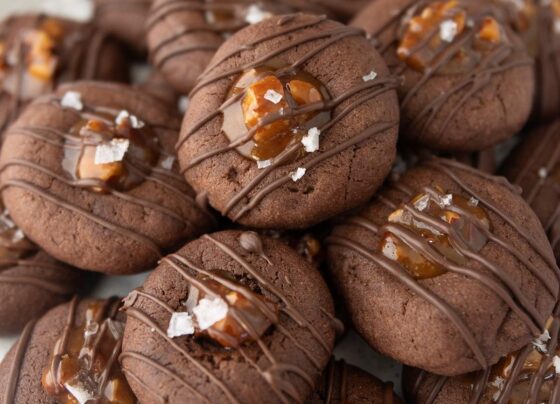 Hetal Vasavada’s Pecan Caramel Thumbprint Cookies